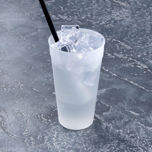 Mehrwegbecher transparent milchig transluzent Eichstrich 500ml Ø 90mm, 10 Stk.