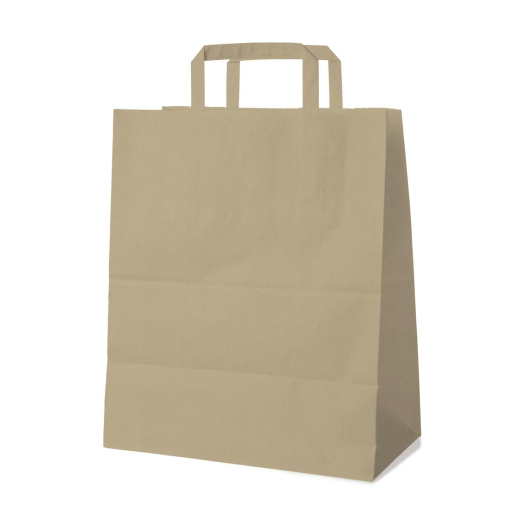 Papiertragetaschen 39 x 32 x 16 cm mit EAN-Code braun, 250 Stk.