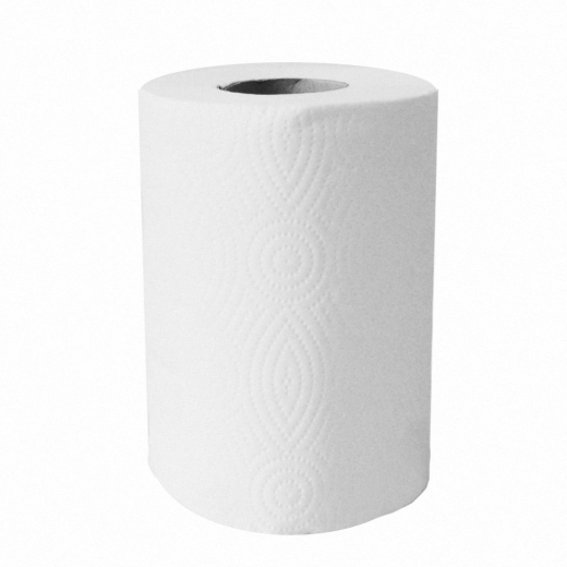 Putztuchrolle perforiert 100% Zellstoff 2-lagig Ø 13,5 x 19cm x 50m weiß, 6 Stk.