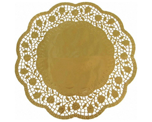 Deko-Tortenspitzen rund gold Ø 30 cm, 4 Stk.