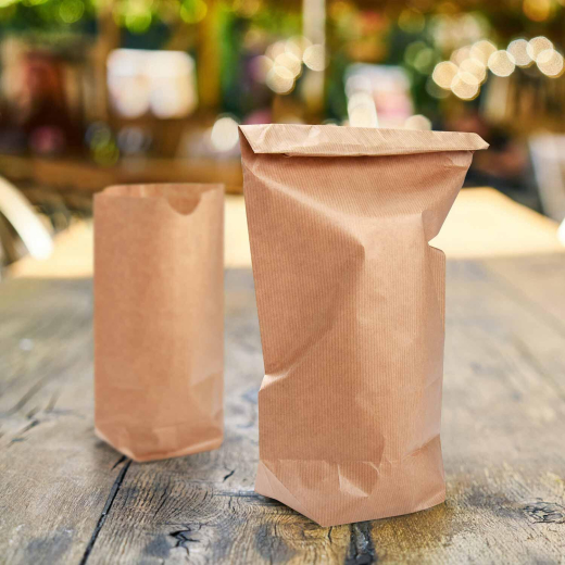 Kreuzbodenbeutel Kraftpapier FSC Mix 28 x 45 cm geeignet für 5kg, 500 Stk