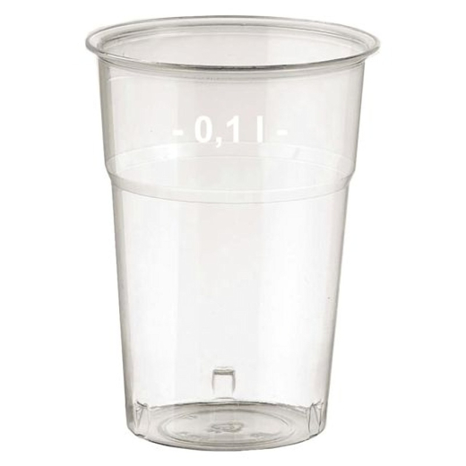 Brillant klare Trinkgläser 100ml mit Füllstrich, Ø 57 mm, 50 Stk.