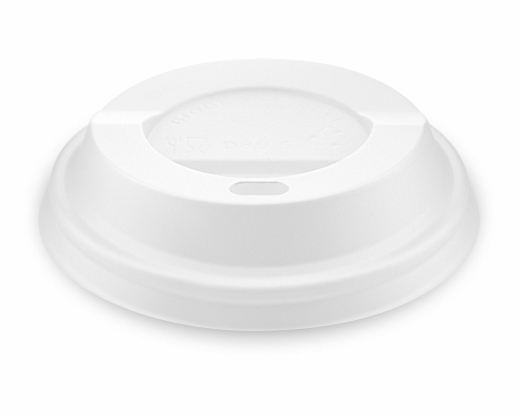 BIO Deckel Domdeckel weiß für Trinkbecher aus CPLA Ø 8cm, 50 Stk.