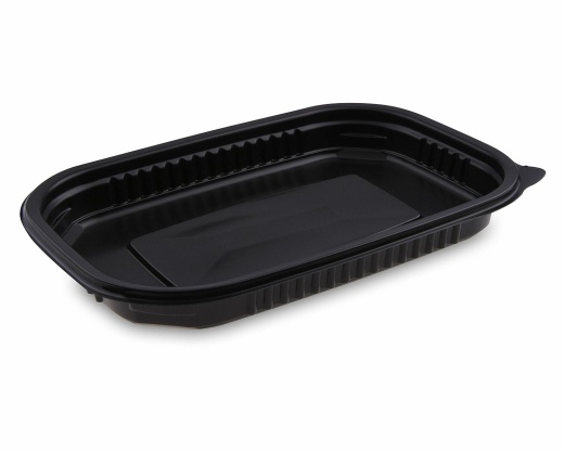 Mikrowellenschalen schwarz 'M' 650 ml - 22x15x 2,5 cm, 50 Stk.