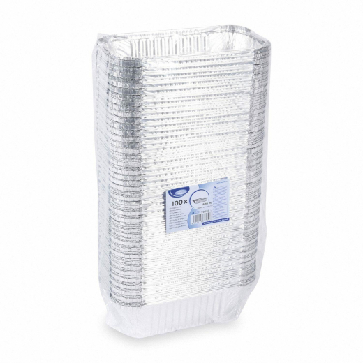 Alu-Servierschale Aluschale Menüschale Grillschale 1500ml 252x132x70mm, 100 Stk.