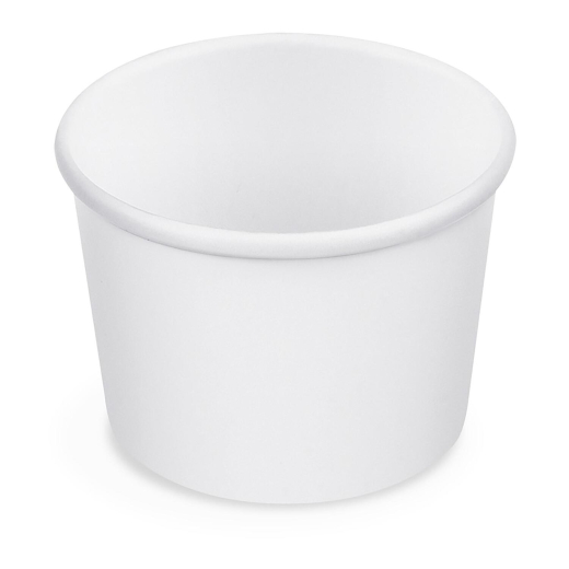 Eisbecher aus Pappe Papierbecher weiß Ø90mm 250 ml, 50 Stk.