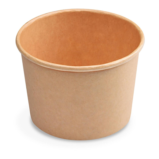Eisbecher aus Pappe Kraftpapier braun Ø90mm 250 ml, 50 Stk.