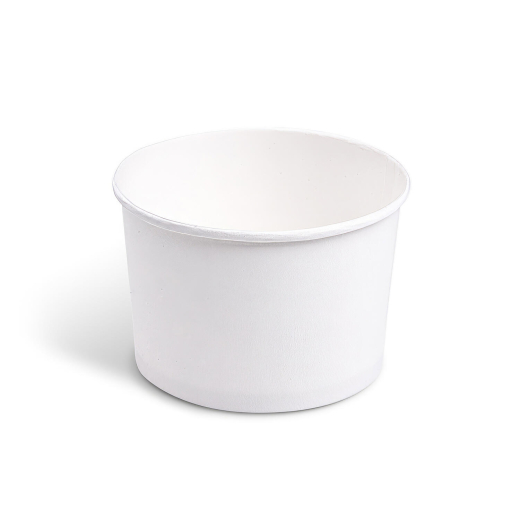 Papierbecher Feinkostbecher Eisbecher rund weiß 475 ml, Ø 11cm, 50 Stk.