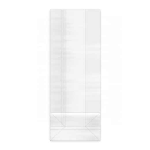 Blockbodenbeutel hochtransparent 70 + 40 x 220mm mit verschweißtem Boden, 100 Stk.