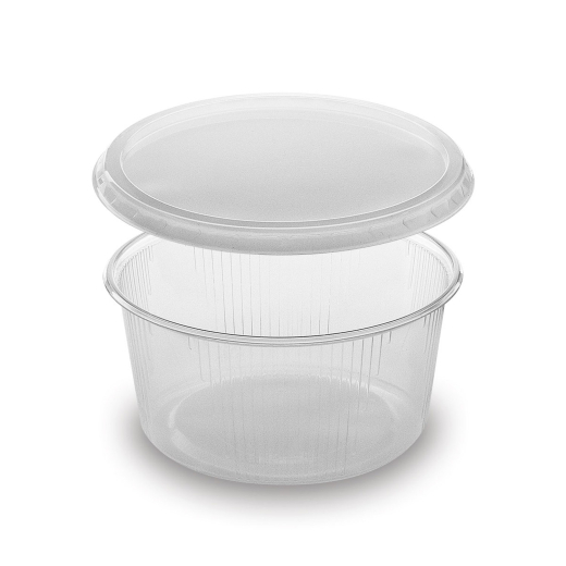 Rundbecher klar 250 ml mit Deckel PP mikrowellengeeignet, 250 Stk.
