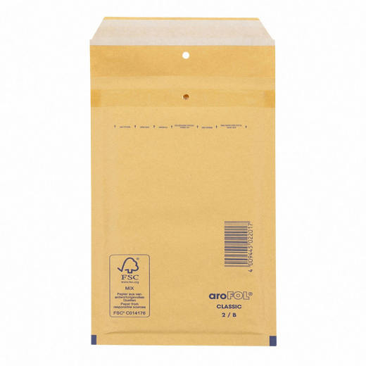 AROFOL CLASSIC Luftpolstertasche 2/B-12, 120x215mm, für C6, braun
