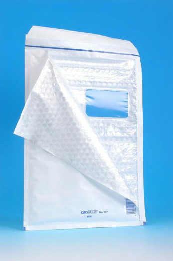 AROFOL WIN Luftpolstertasche 4/D-14W, 180x265mm, mit Fenster, für B5, weiß