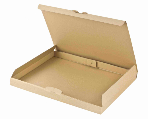 Versandkarton 255x190x30mm schnelle Aufrichtung Steckverschluss Maxibrief DHL briefkastentauglich Höhe 3cm A5 B5 braun