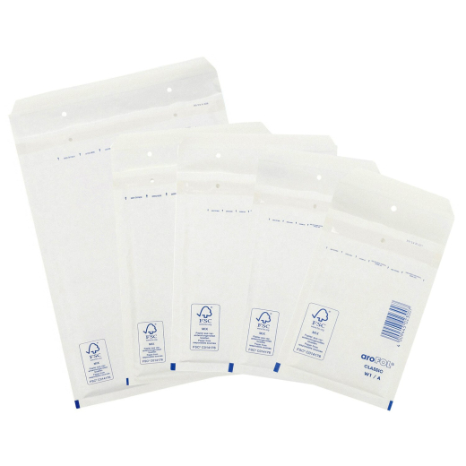 BUDGET Luftpolstertaschen 2/B-12, 120x215mm, passend für A6, weiß, 200 Stk.