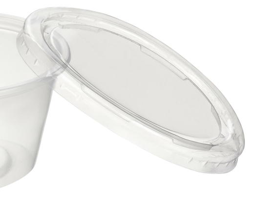 Deckel für Dressingbecher Saucenbecher 90ml, transparent, aus PP, 100 Stk.