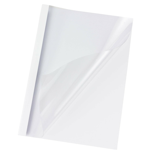 Thermobindemappen A4, 12mm für 120 Blatt, weiß, 100 Stk.