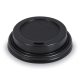 Domdeckel schwarz für Pappbecher mit Ø 73mm, 100 Stk.