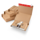 ColomPac Universalverpackung Wickelverpackung starke B-Welle 328 x 200 x -100mm mit Selbstklebeverschluss & Aufreißfaden