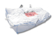 Plattensack 260x125x30cm für Asbestentsorgung mit Asbestsymbol-Druck