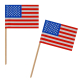 Fahnenpicker 'Amerika', 10cm, 100 Stk.