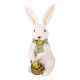 Hase mit Küken aus Fasern in Wolloptik Osterhase Osterdeko 43 cm