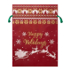 Geschenksack aus Vlies 40x56 cm, rot bedruckt, Deko-Sack für Weihnachten