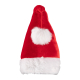 Weihnachtsmütze 52 cm, rot, Polyester, klassische Nikolausmütze für Feiern