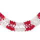 Girlande aus Papier rot/weiss schwer entflammbar Ø14.5cm 10m, 1 Stk.