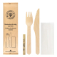 Besteckset 4-teilig aus Holz 21cm, 10 Stk.