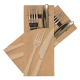 Pochetto Bestecktaschen 'Messer und Gabel' 200x85mm inkl. Serviette schwarz, 520 Stk.