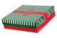 Keksbox Gebäckkarton mit Alubeschichtung 'Weihnachten' 350 x 350 x 100mm, 42 Stk.