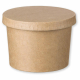 Eisbecher Feinkostbecher aus Kraftpapier FSC® rund 230ml braun mit Deckel, 50 Stk.