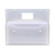 Dokumentenmappen Dokumententasche DIN A4 PP transparent-milchig mit 2 Druckknöpfen
