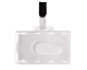 Ausweishülle, Kartenhülle, Namensschild aus PVC mit Clip, 54x86mm, 50 Stk.