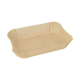 Backpapierzuschnitte für Heißluftfritteusen Mikrowelle Backofen 22 x 14 x 4,5cm braun, 100 Stk.