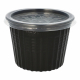 Mehrwegschalen Suppenschalen inkl. Deckel rund 500 ml Ø11,5 cm schwarz, 25 Stk.