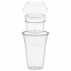 Trinkbecher 400ml + Domdeckel + 120ml Einsatzbecher stapelbar aus PLA, 100 Stk.