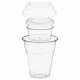 Trinkbecher 300ml + Domdeckel + 90ml Einsatzbecher stapelbar aus PLA, 100 Stk.