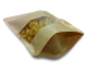 Standbodenbeutel Kraftpapier braun mit Fenster, 130x225x70mm, 500ml, 500 Stk.