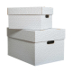 Aufbewahrungsboxen mit abnehmbaren Deckel 493x343x295mm weiß grau