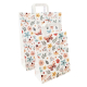 Papiertragetaschen aus Kraftpapier 220+100x280mm mit Schmetterling Motiv weiß, 250 Stk
