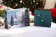 Luxus Papiertragetaschen 250+ 60x250mm Weihnachtskugeln in Petrolblau EAN-Code 190 g/m²