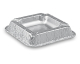 Alu Aschenbecher aus kräftigem Aluminium, eckig, 12,6 x 12,6 x 2,2 cm, 10 Stk.