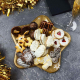 Pappteller Sternform Gold Ø25 cm - FSC Einwegteller für Weihnachten, 6 Stk.