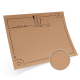 Tischset Platzset aus Kraftpapier 40 x 30 cm, braun bedruckt 'welcome', 200 Stk.