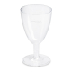 Einweg-Weinglas 100ml, PS, 2 tlg. Ausführung, transparent glasklar, 6 Stk.