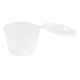 Dressingbecher Saucenbecher mit anhängendem Deckel 120ml, transparent, aus PP, 50 Stk.