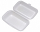 Menüboxen Lunch-Boxen weiß 240x133x75 mm geschäumt, einteilig, 125 Stk.