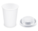 Pappbecher Getränkebecher weiß 150 ml 200 ml Ø 73mm inkl. Trinkdeckel 100 Stk.
