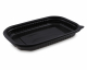 Mikrowellenschalen schwarz 'M' 650 ml - 22x15x 2,5 cm, 50 Stk.